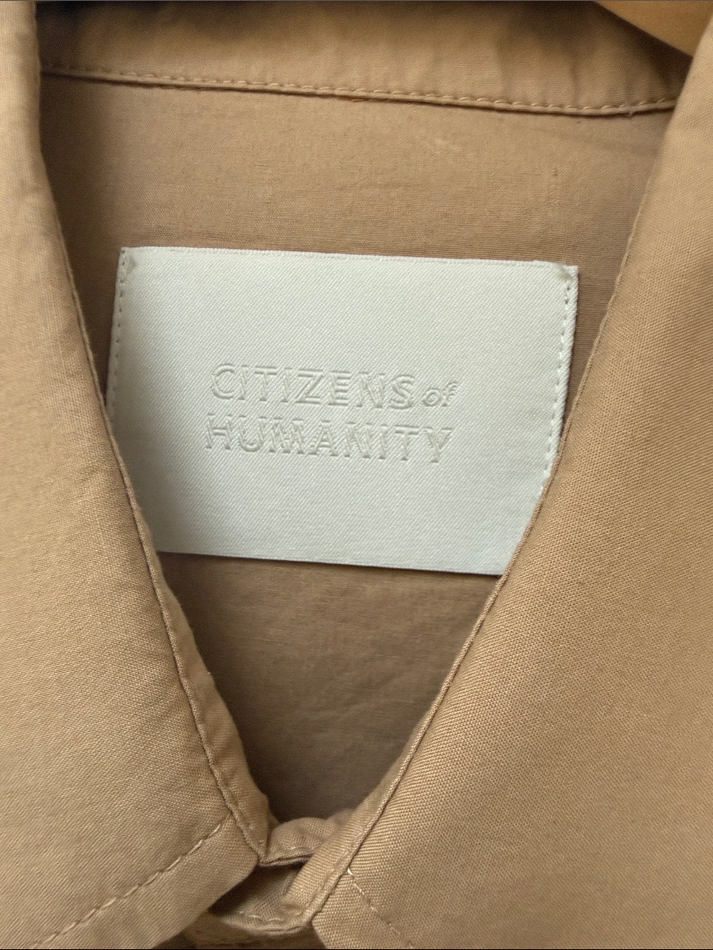 Citizens Of Humanity Button-Down Shirt in Camel - Picture 2 of 2